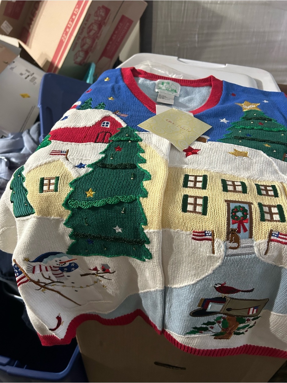 The quacker factory. Blue Christmas Tree & Snow Scene - Picture 11 of 15